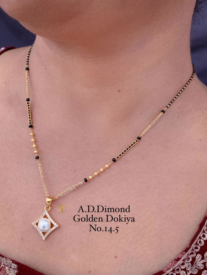 13 AD Diamond Fancy Daily Wear Dokiya Mangalsutra Wholesale Shop In Surat
